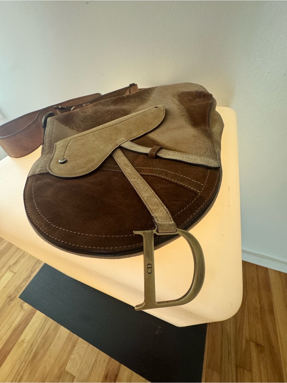 Vintage Christian Dior Saddle Bag from the iconic John Galliano era, circa 2002
